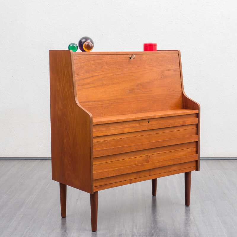 Vintage Danish teak secretary by Rooval, 1960s