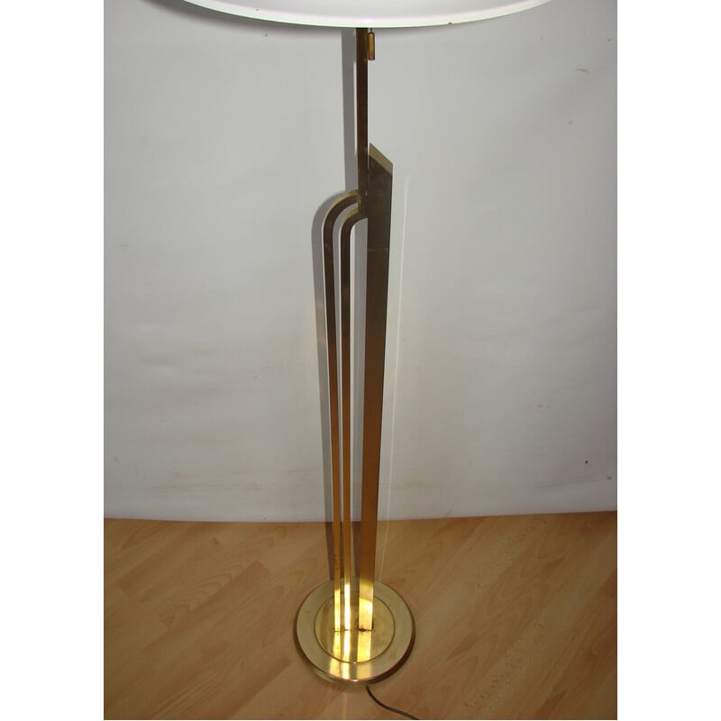 Art deco Stehlampe aus Messing und Metall, 1960er Jahre