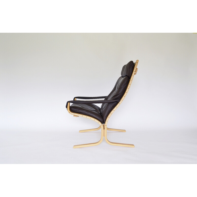 Vintage Siesta fauteuil en voetenbank van Ingmar Relling voor Westnofa, 1960