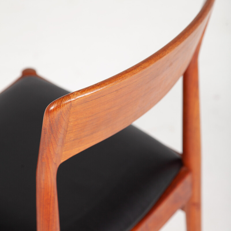 Conjunto de 4 cadeiras de jantar vintage de Henning Kjaernulf para Korup Stolefabrik