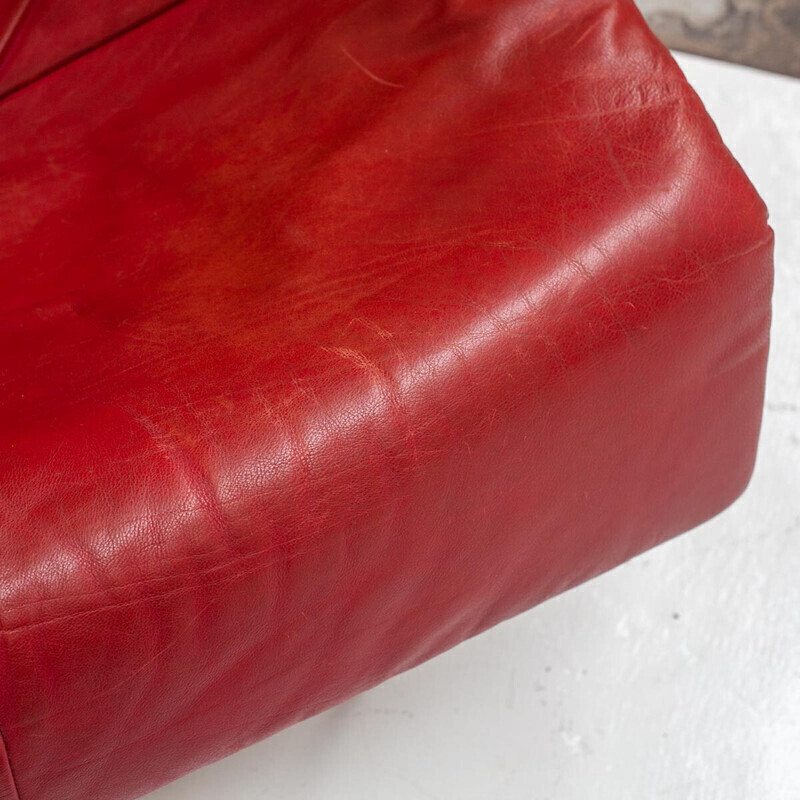 Vintage Butterfly armchair in red leather by Gerard Van Den Berg for Montis, 1983