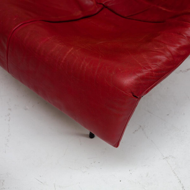 Vintage Butterfly armchair in red leather by Gerard Van Den Berg for Montis, 1983