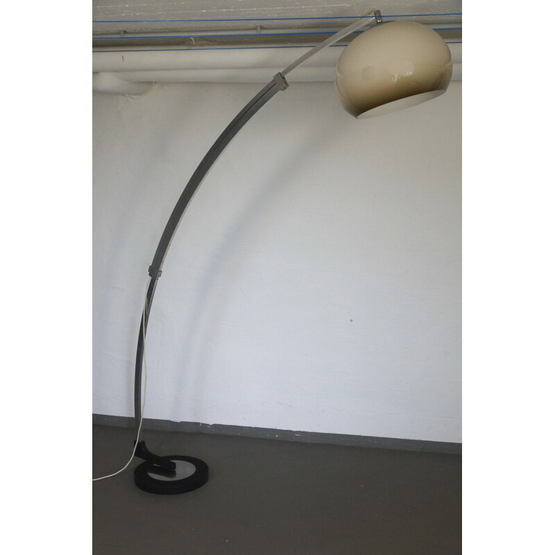 German chrome arc desk lamp with plastic - 1970s