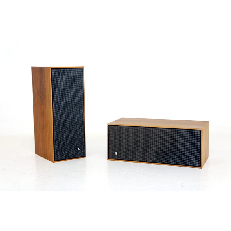 Pair of vintage rosewood speakers by Bang and Olufsen, Denmark 1960