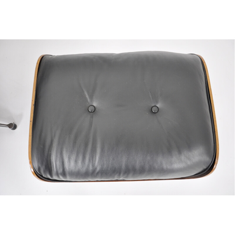 Vintage fauteuil met voetenbankje van Charles en Ray Eames voor Herman Miller, 1970