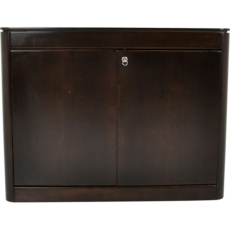 Vintage wooden highboard with double door by Hans von Klier for Skipper, 1970