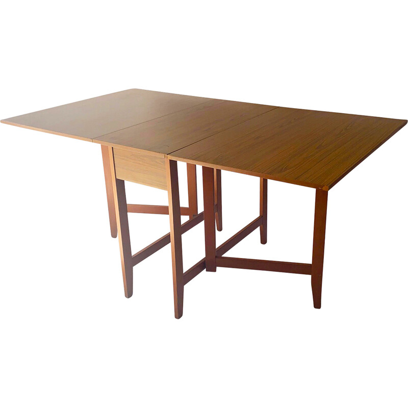 Mid century drop leaf dining table by Schrieber, 1970s