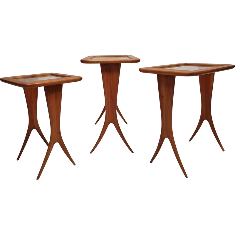 Vintage nesting tables by Raphaël Raffel, 1955