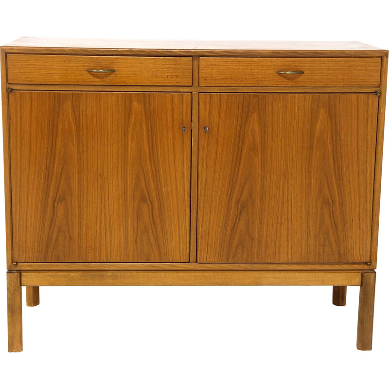 Vintage walnut highboard, Sweden 1960