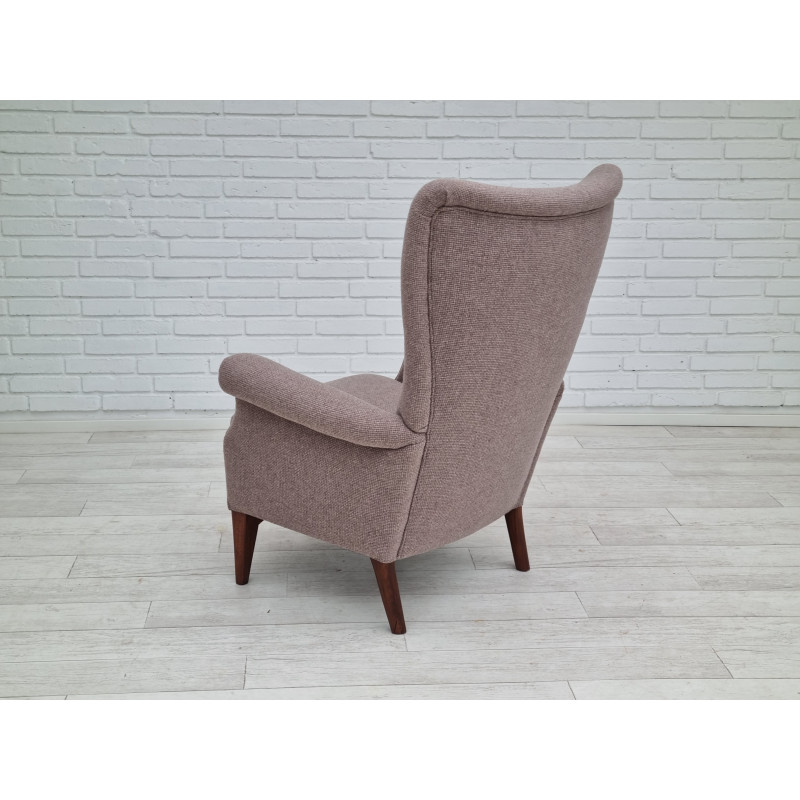 Poltrona danese vintage con schienale alto di Fritz Hansen, anni '60