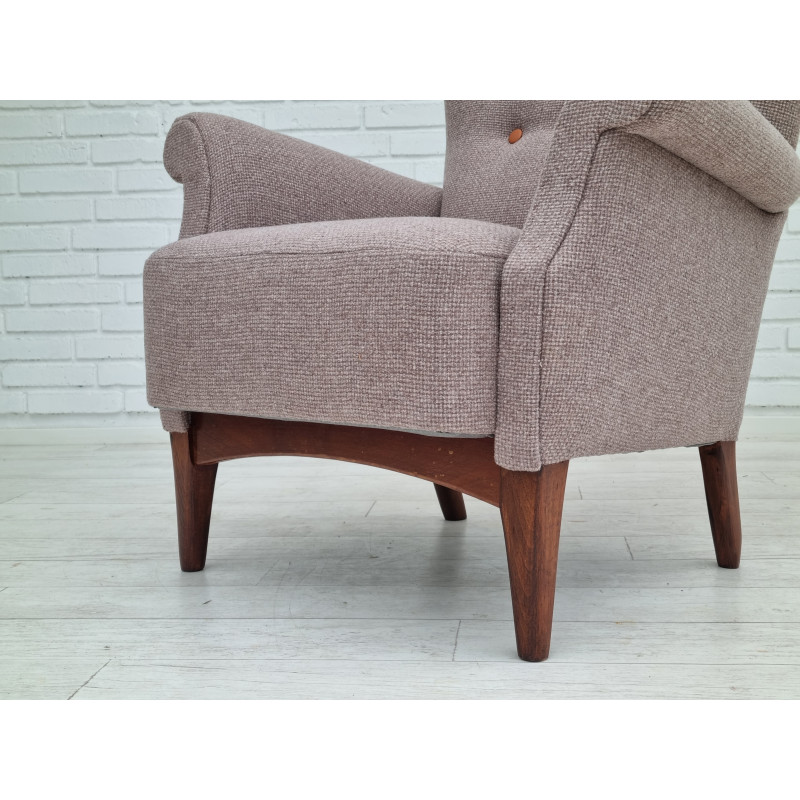 Vintage danish high back armchair by Fritz Hansen, 1960s