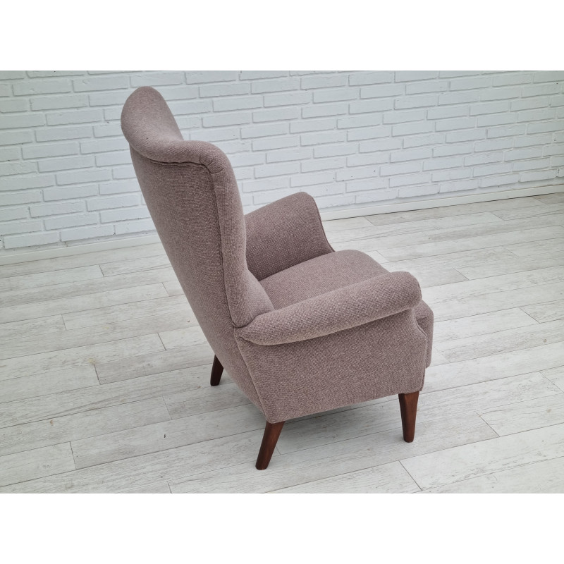 Vintage danish high back armchair by Fritz Hansen, 1960s