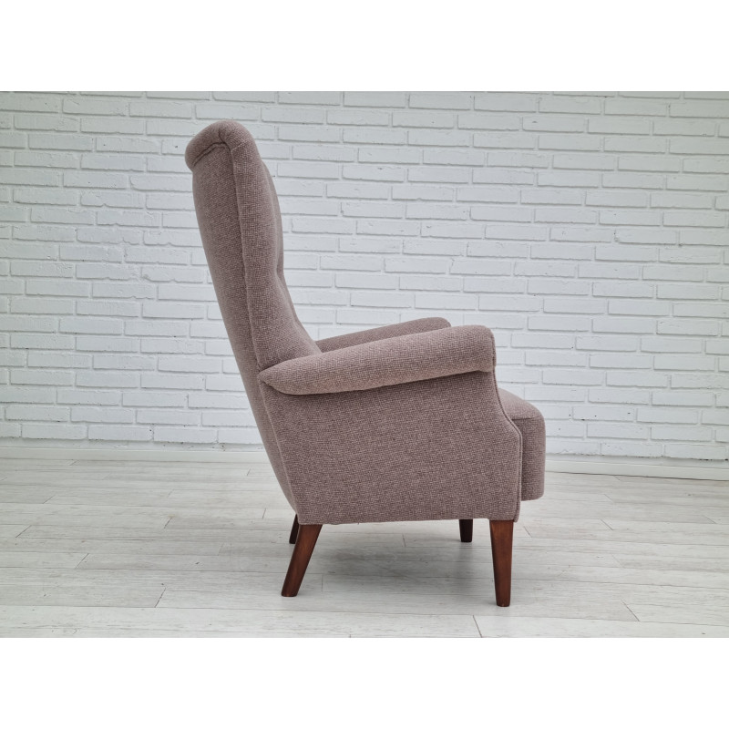 Cadeira de braços dinamarquesa Vintage High Back por Fritz Hansen, década de 1960