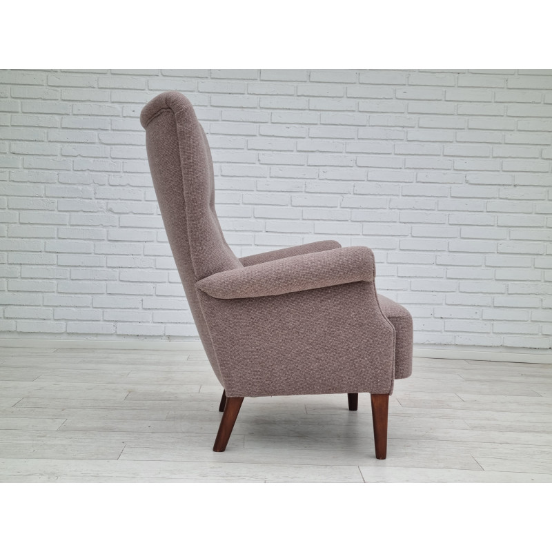 Vintage danish high back armchair by Fritz Hansen, 1960s