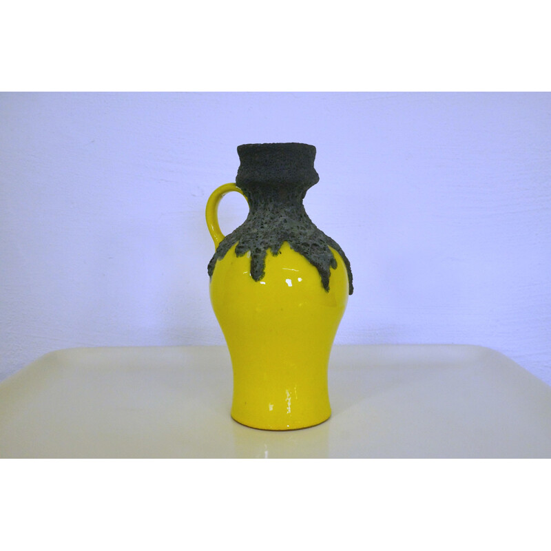 Roth keramik yellow fat lava vase - 1960s