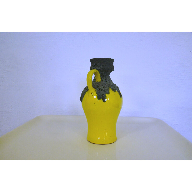 Roth keramik vase de lave gras jaune - 1960