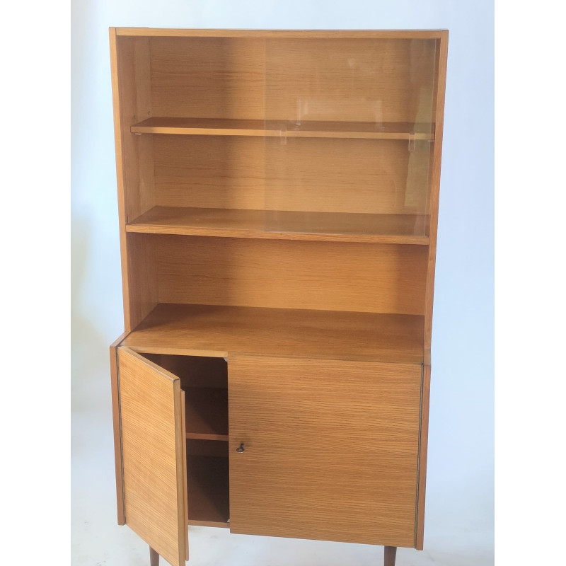 Vintage wooden bookcase by Up Závody, Czechoslovakia 1965