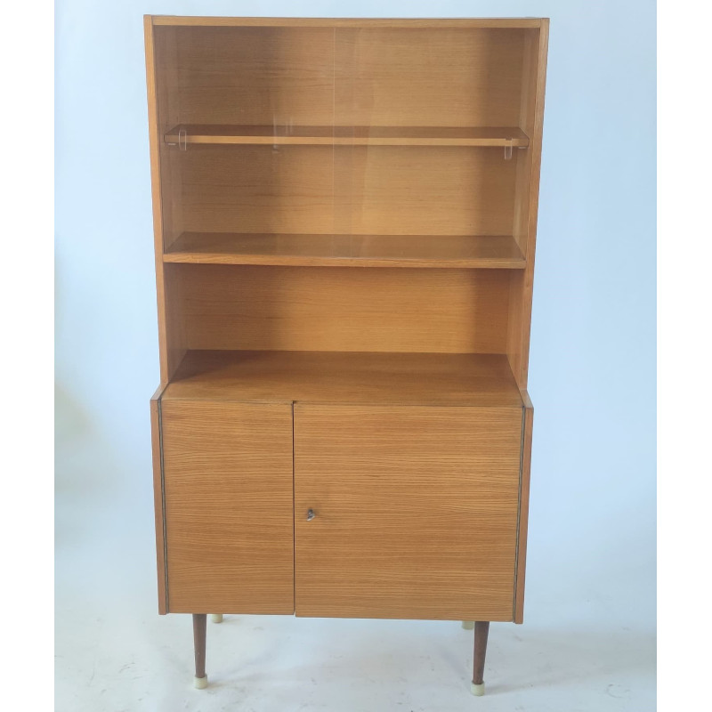 Vintage wooden bookcase by Up Závody, Czechoslovakia 1965