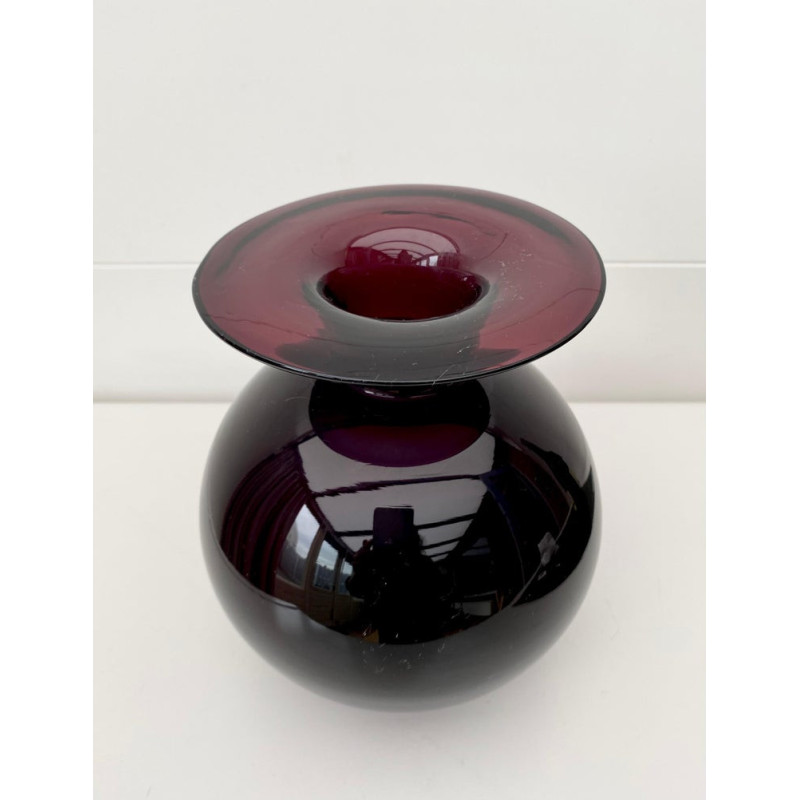 Vintage purple glass vase "Saturnus" by Nanny Still, 1960s