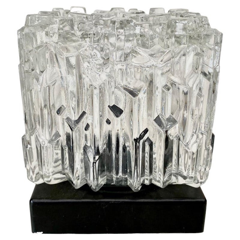 Lámpara de techo de cristal y baquelita de mediados de siglo de Helena Tynell