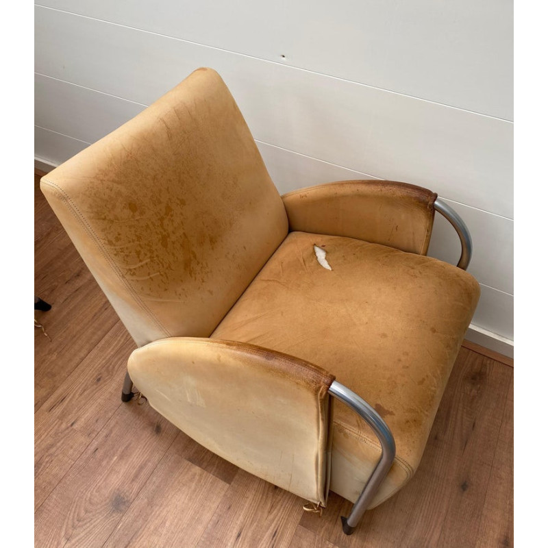 Pair of vintage Art Deco armchairs by Jan des Bouvrie for Gelderland