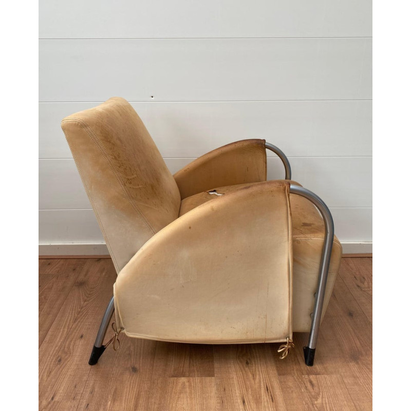 Pair of vintage Art Deco armchairs by Jan des Bouvrie for Gelderland