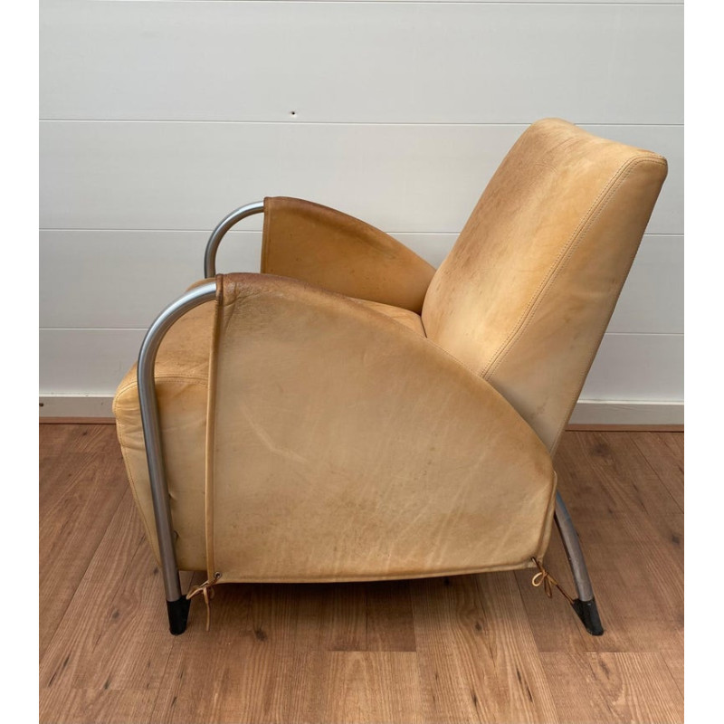 genie Parel mei Paar vintage Art Deco fauteuils van Jan des Bouvrie voor Gelderland