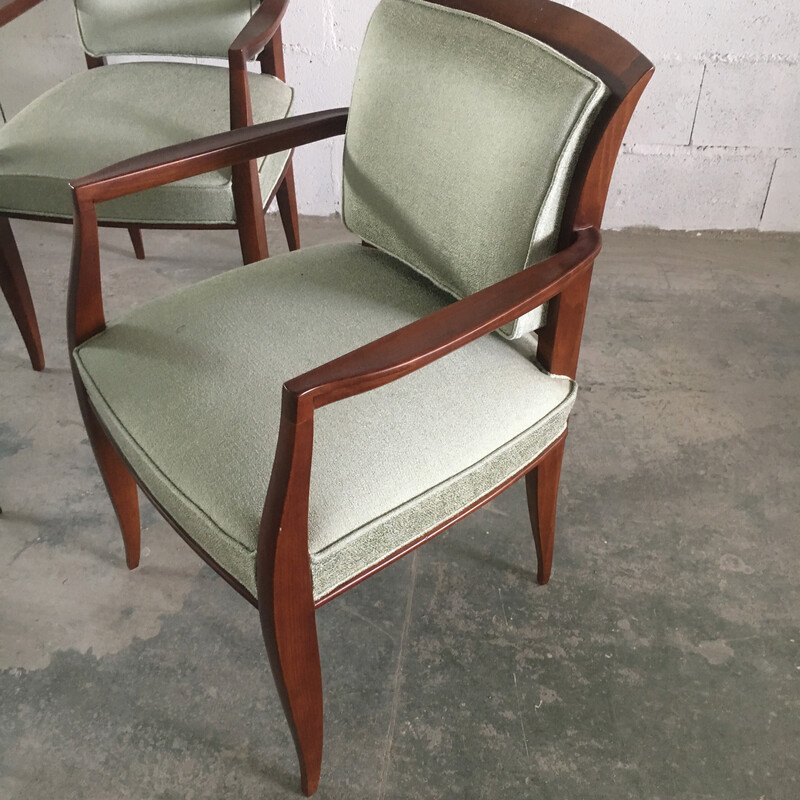 Set van 4 vintage fauteuils van Alfred Porteneuve, 1930-1940