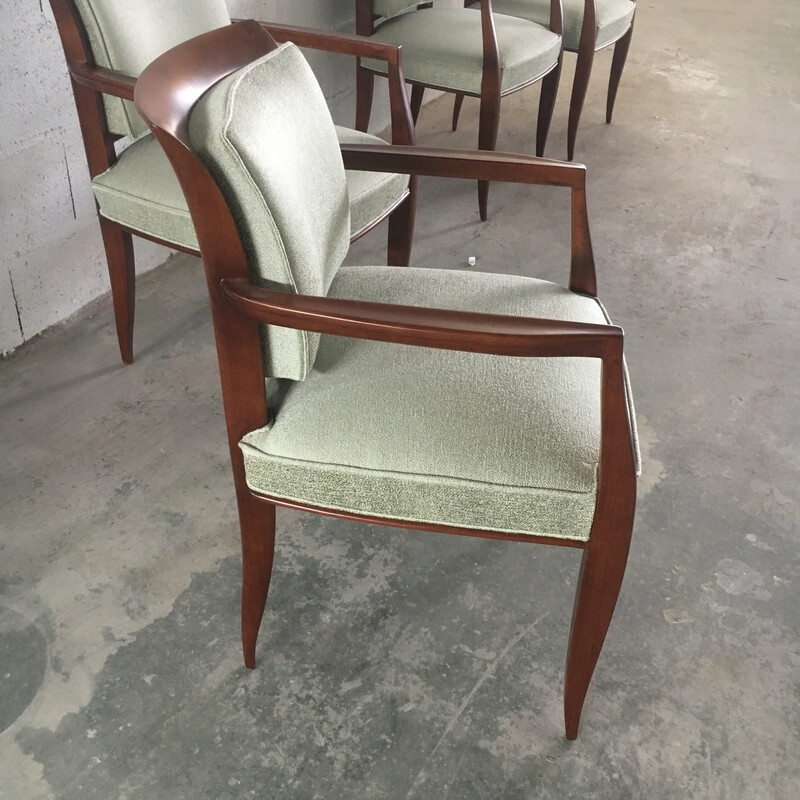 Set of 4 vintage armchairs by Alfred Porteneuve, 1930-1940