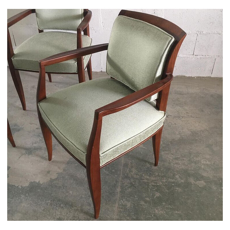 Conjunto de 4 sillones de época de Alfred Porteneuve, 1930-1940
