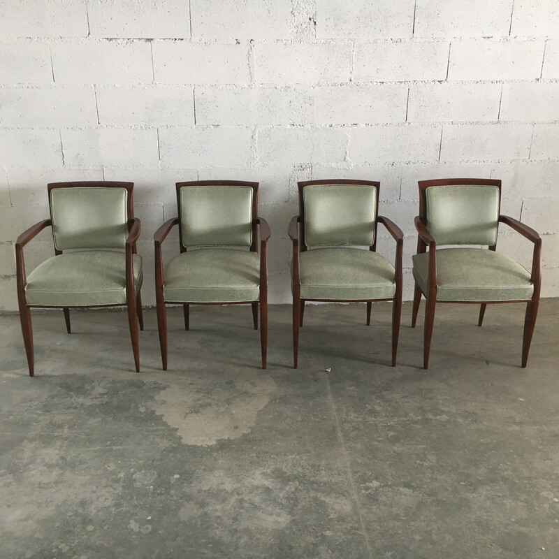 Lot de 4 fauteuils vintage par Alfred Porteneuve, 1930-1940