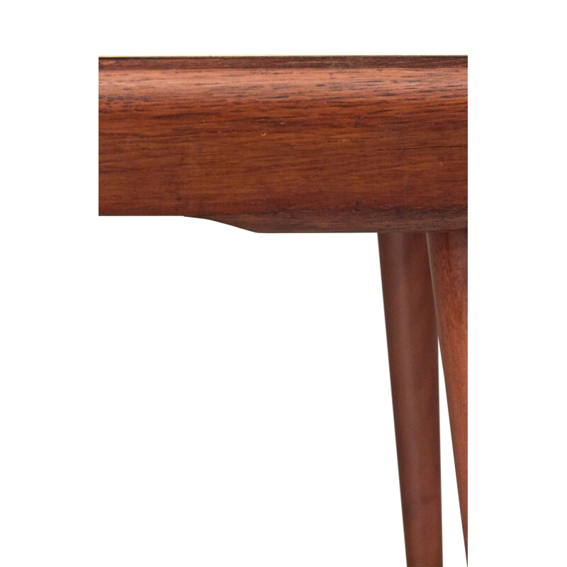 Grey beechwood and resin coffee table - 1960s