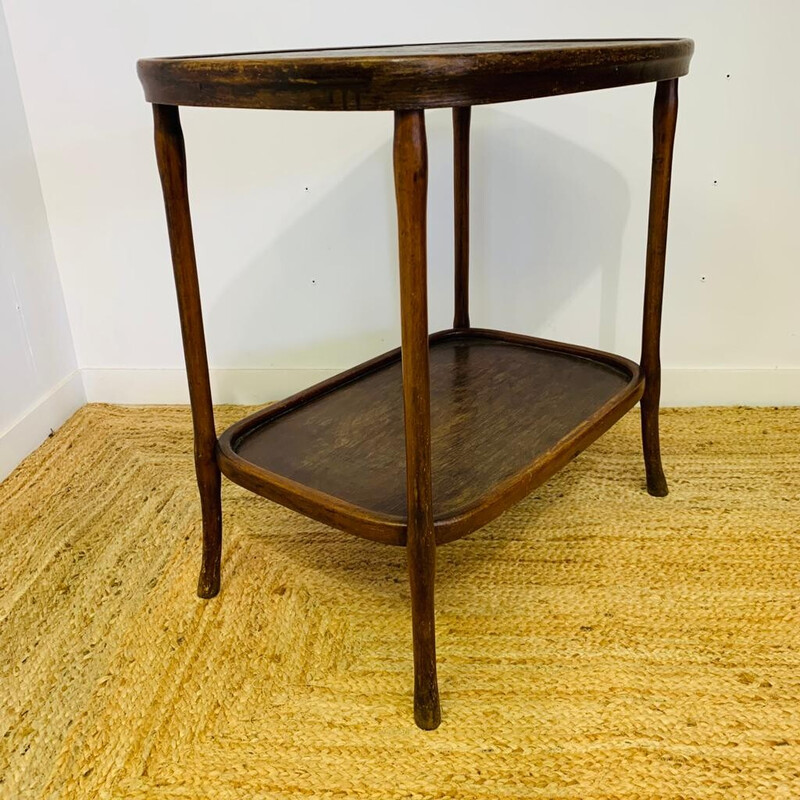 Vintage bentwood side table by Jacob and Josef Kohn, 1900