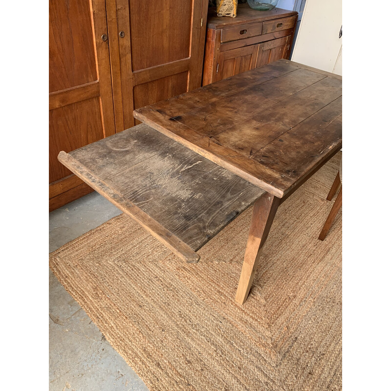 Vintage-Bauernhoftisch aus Holz mit 1 Schublade