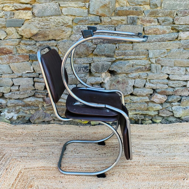 Juego de 4 sillas voladizas vintage de Marcel Breuer