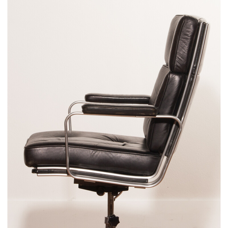 Chaise de bureau vintage noire, Karl Erik EJSELIUS - 1970