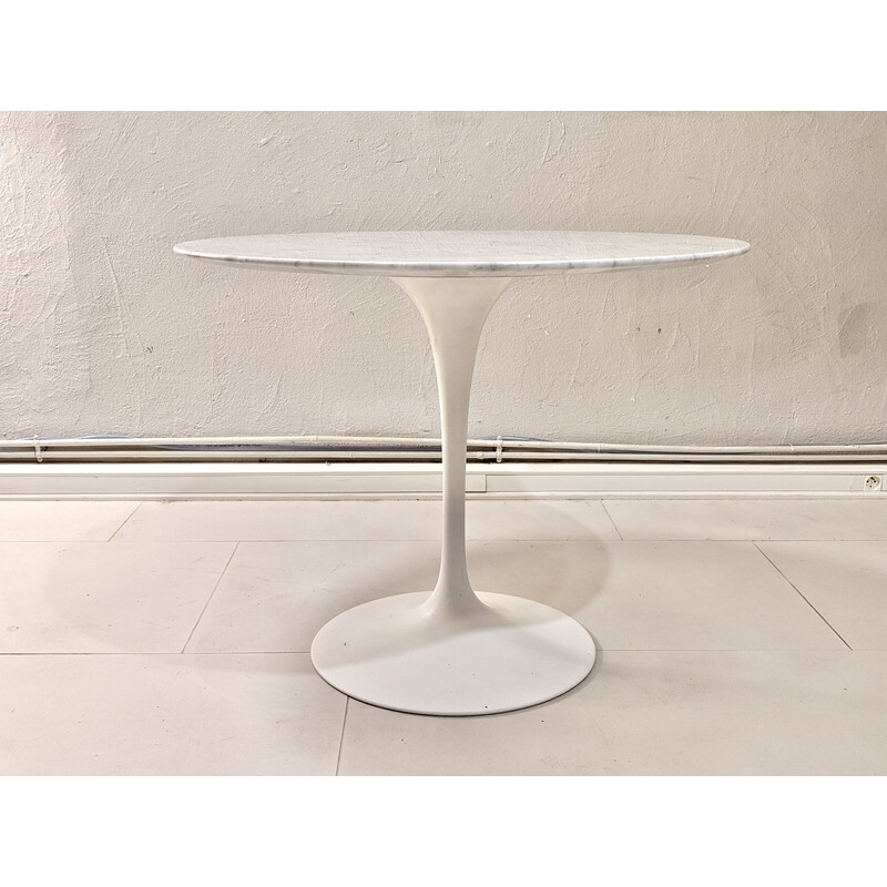 Vintage runder Tisch aus Carrara-Marmor von Eero Saarinen für Knoll, 1960