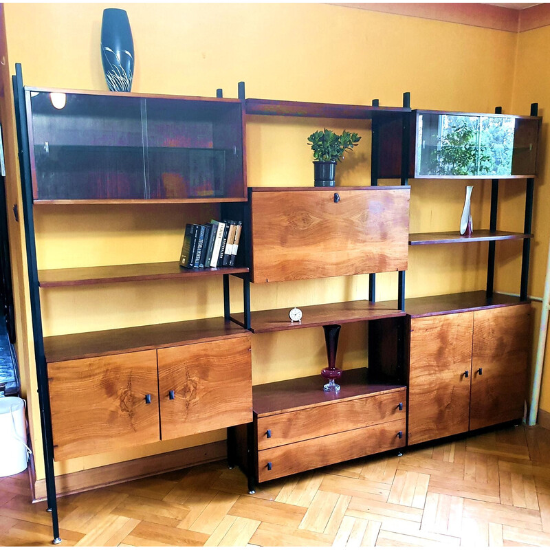 Librería modular vintage, Polonia 1960