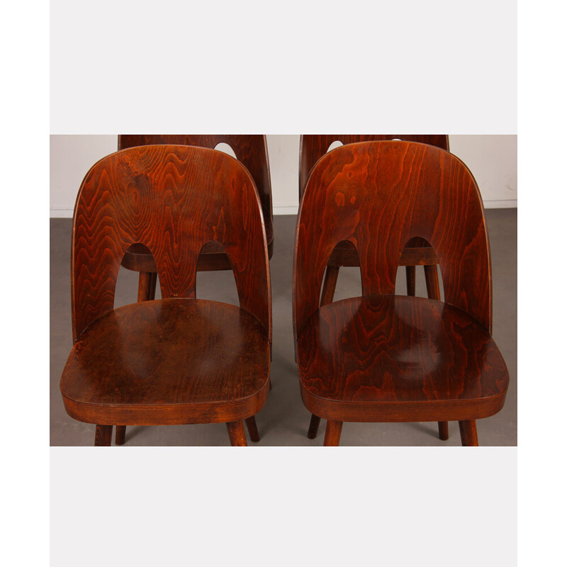 Lot de 4 chaises vintage par Oswald Haerdtl pour Ton, République tchèque 1960