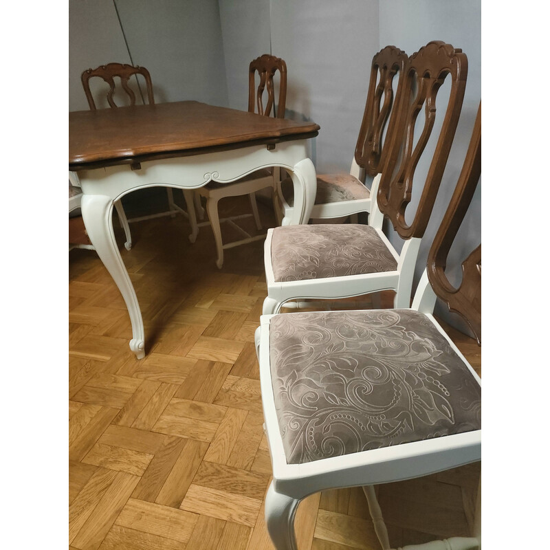 Vintage eiken eetkamer set