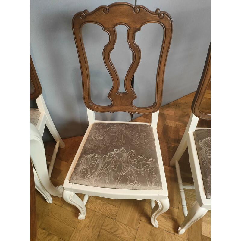 Vintage dining set made of oak wood