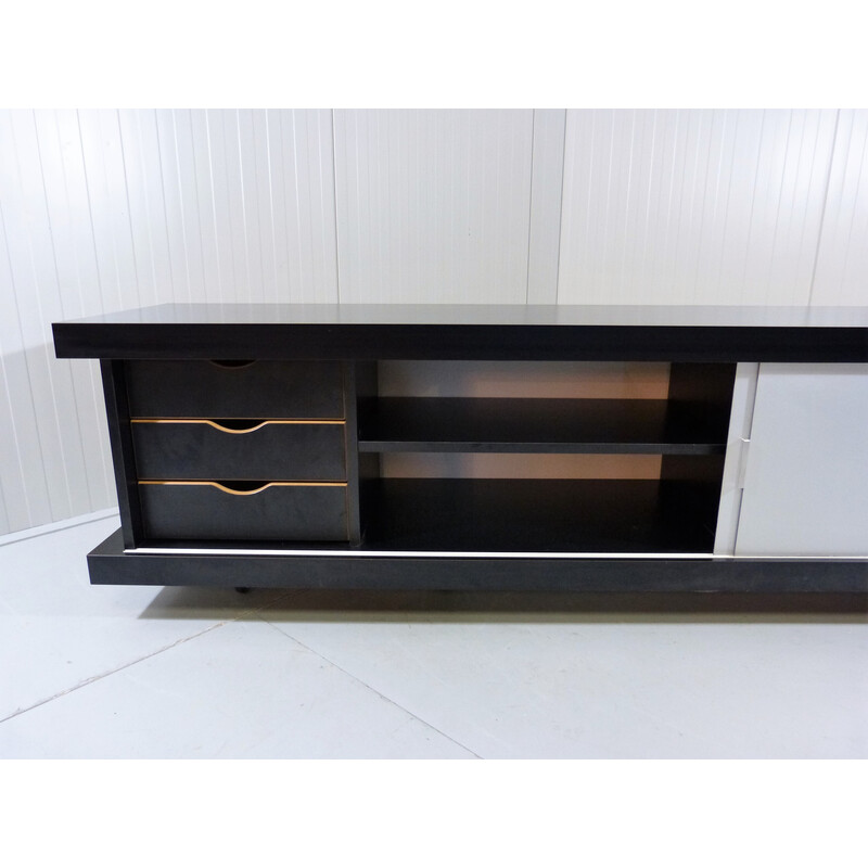 Vintage hanging sideboard with 2 sliding doors by Horst Brüning for Behr, Germany