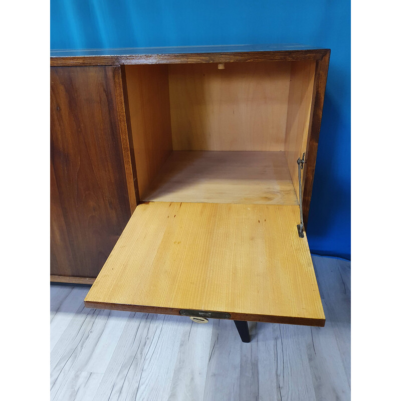 Vintage veneered wood sideboard, Germany 1960s