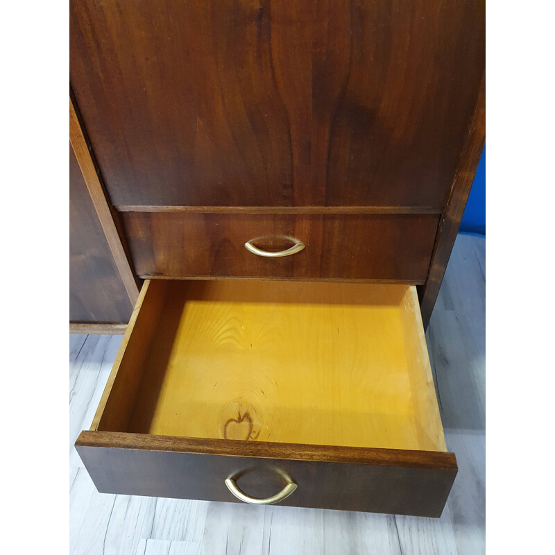 Vintage veneered wood sideboard, Germany 1960s