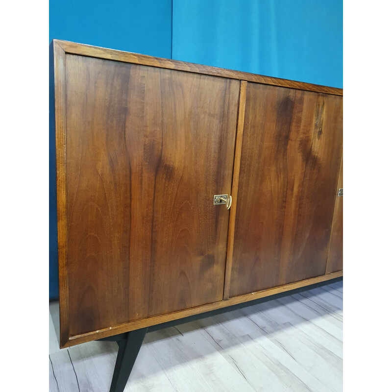 Vintage veneered wood sideboard, Germany 1960s