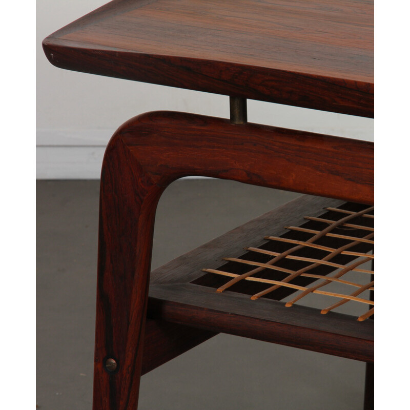 Mesa de café Vintage Scandinavian rosewood de Arne Hovmand Olsen, 1960