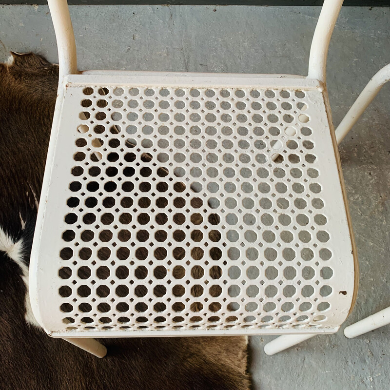 Set aus 3 Vintage-Stühlen aus perforiertem Metall