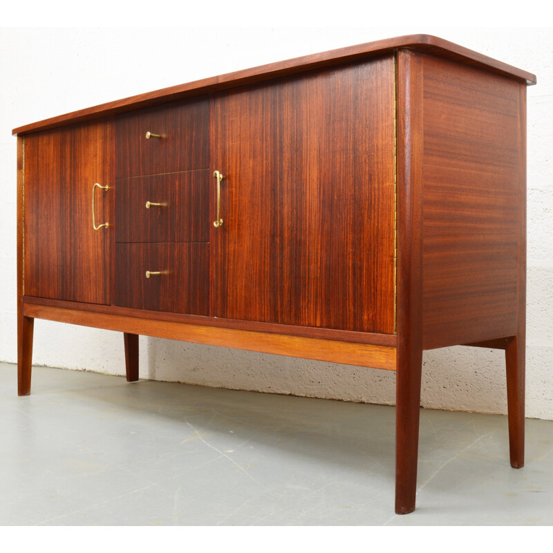 Mid-Century Teak and Rosewood Sideboard Vanson 1960