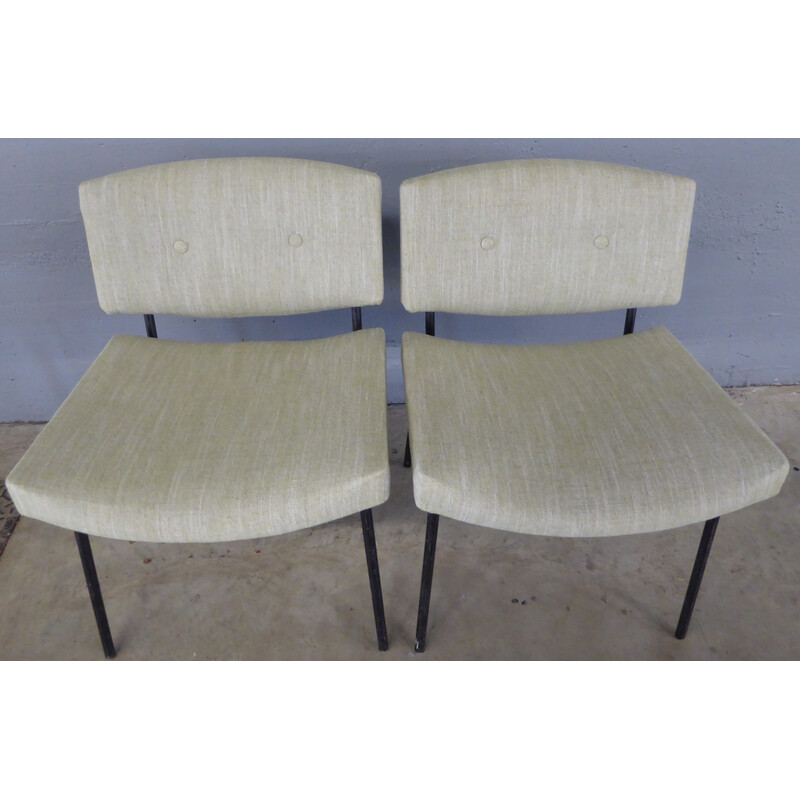Pair of vintage armchairs by Pierre Guariche for Meurop, 1950-1960