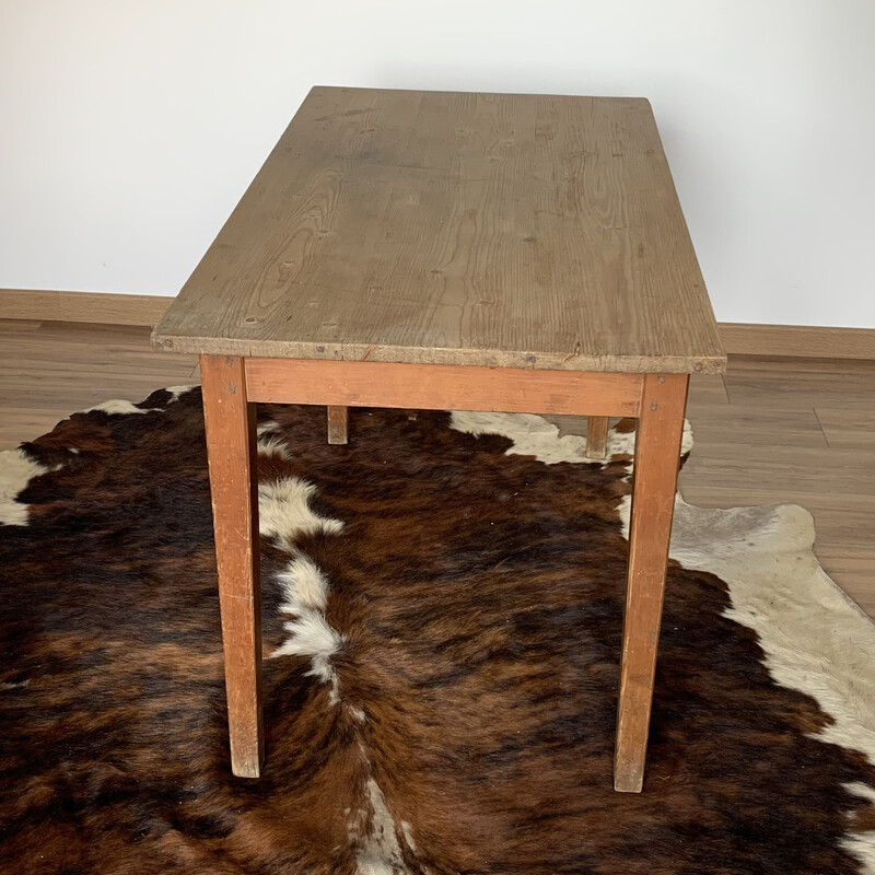 Table de ferme vintage en bois